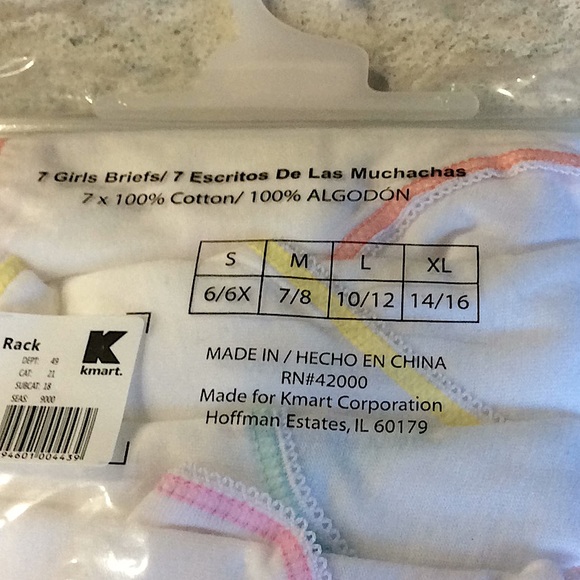 Kmart Accessories Lot Of 7 Pack Girls Underwear Poshmark